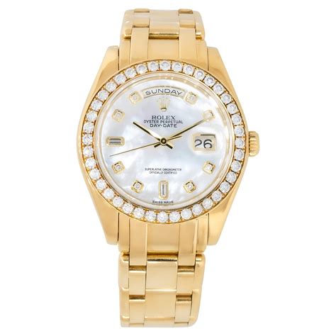 gold rolex day date mother of pearl 36mm for sale